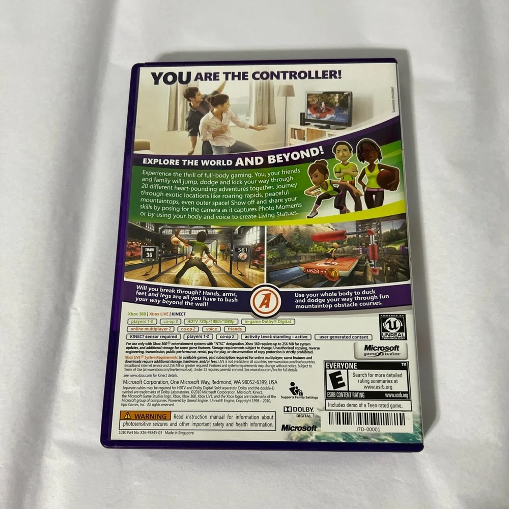 Xbox 360 game Kinect adventures REQUIRES KINECT SENSOR